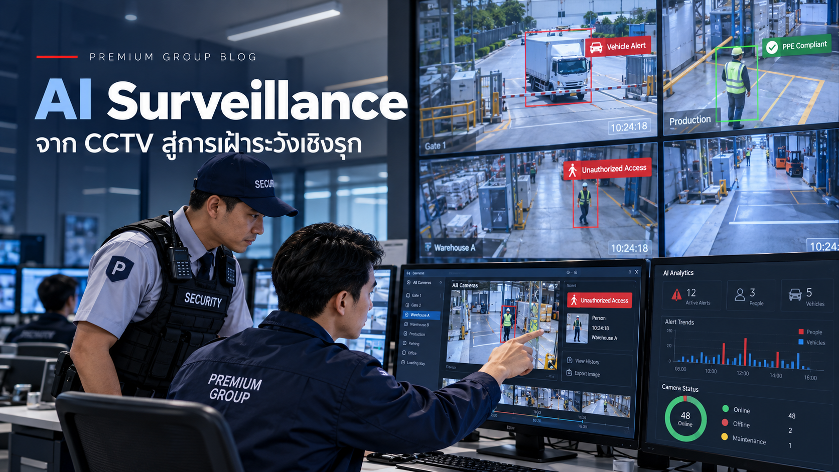 ระบบ AI Surveillance วิเคราะห์ภาพจากกล้องวงจรปิด