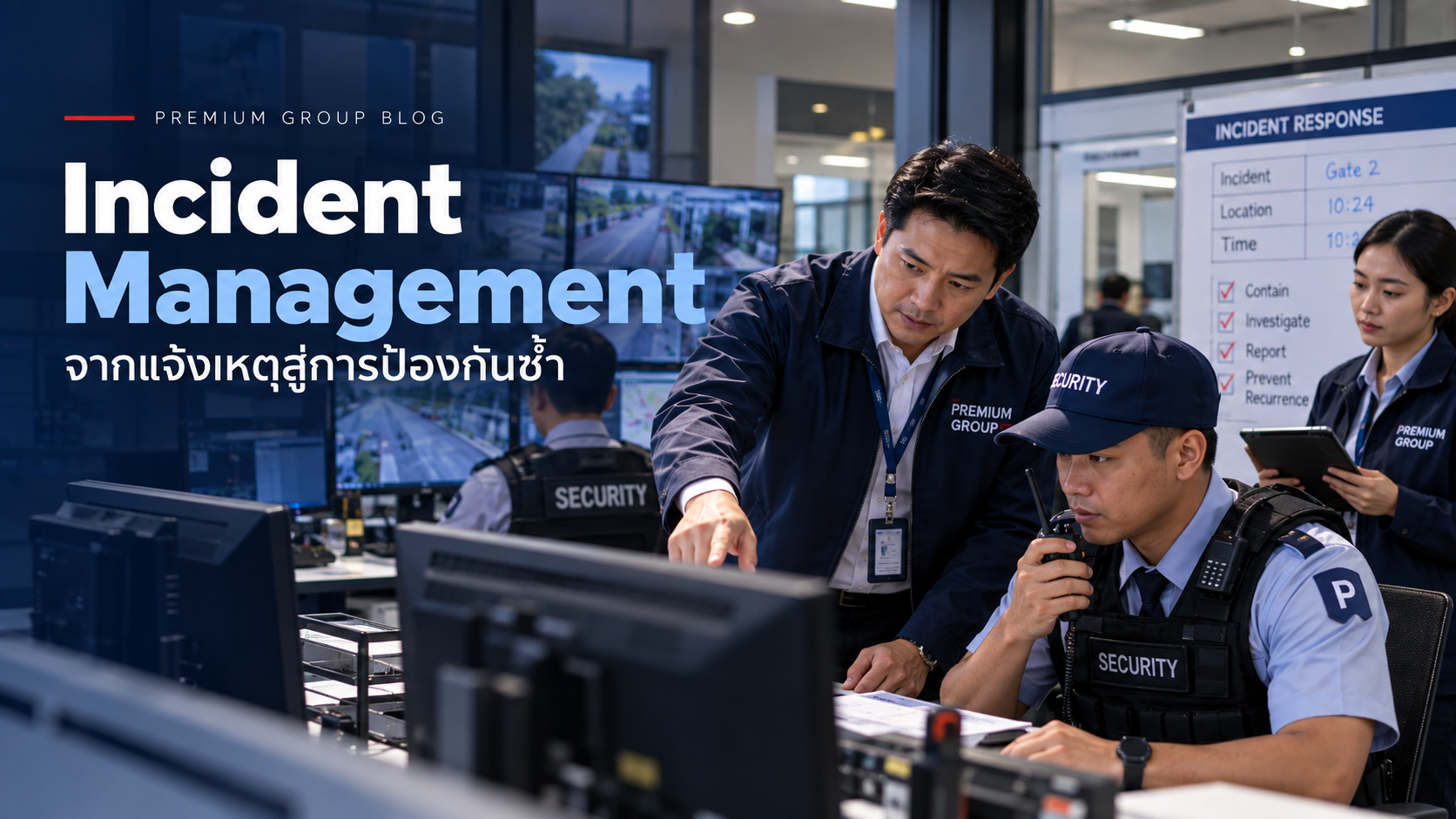 ศูนย์ควบคุมกำลังติดตามเหตุการณ์รักษาความปลอดภัย